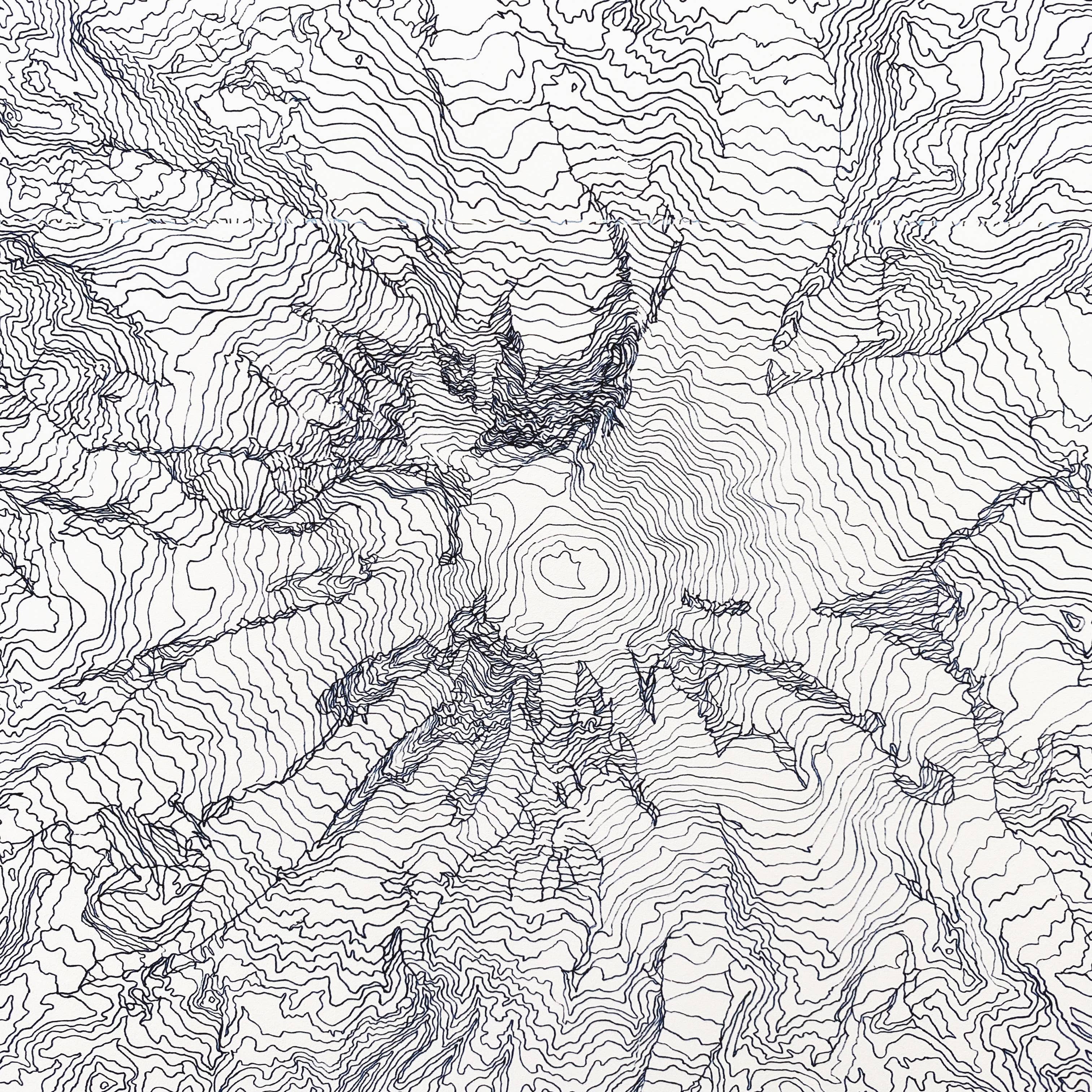 Mount Rainier Topo Lines Map Print - Image 5