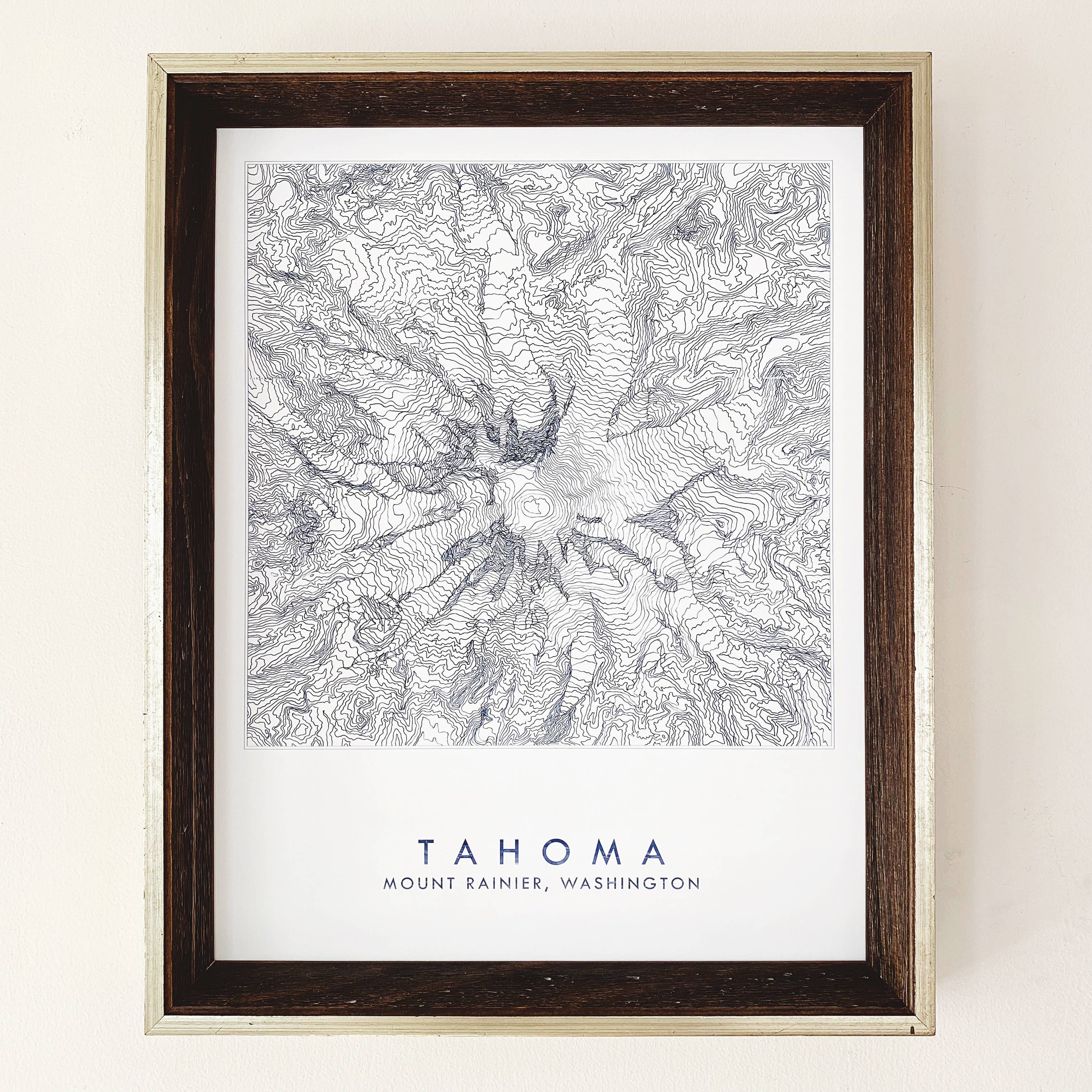 Mount Rainier Topo Lines Map Print - Image 6