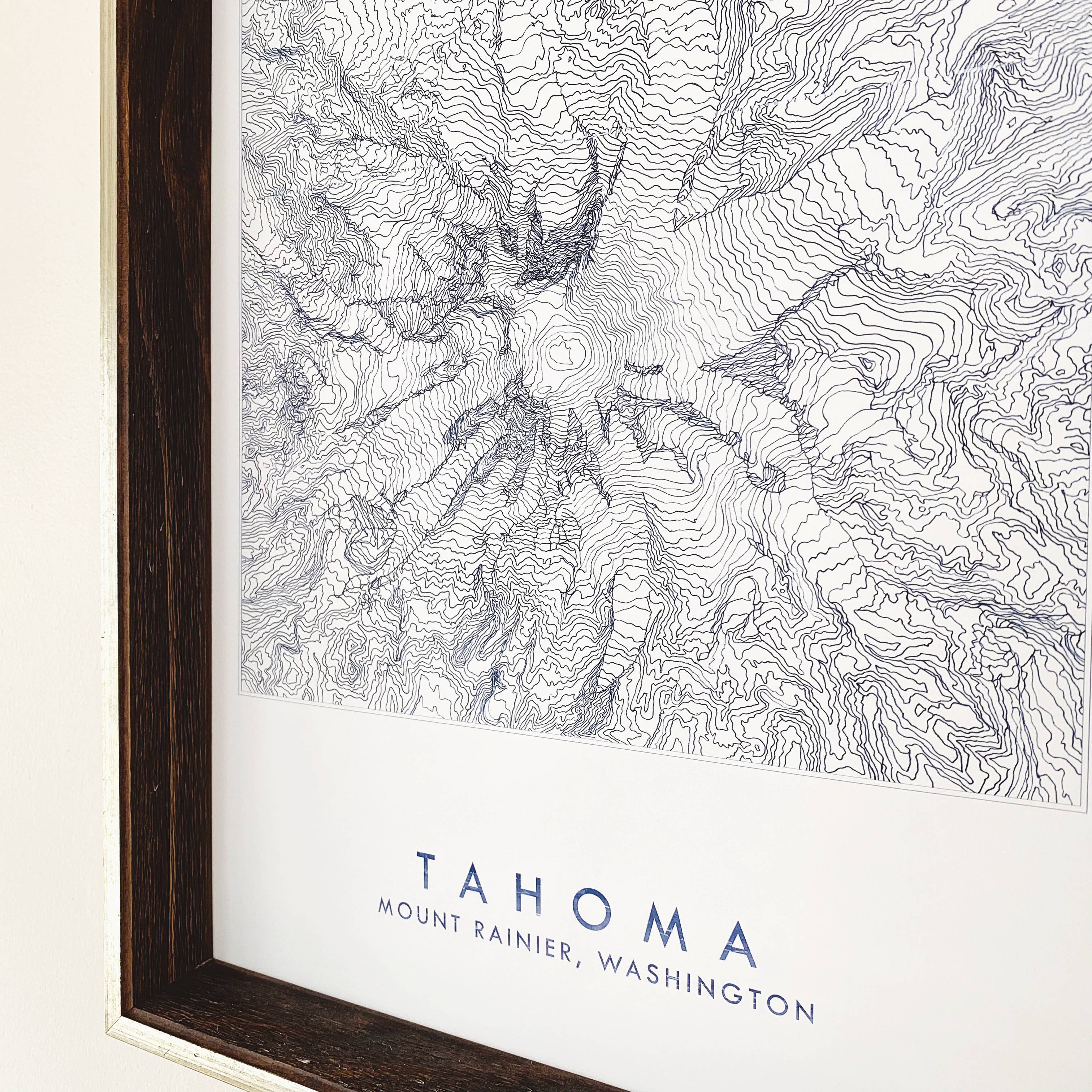 Mount Rainier Topo Lines Map Print - Image 9