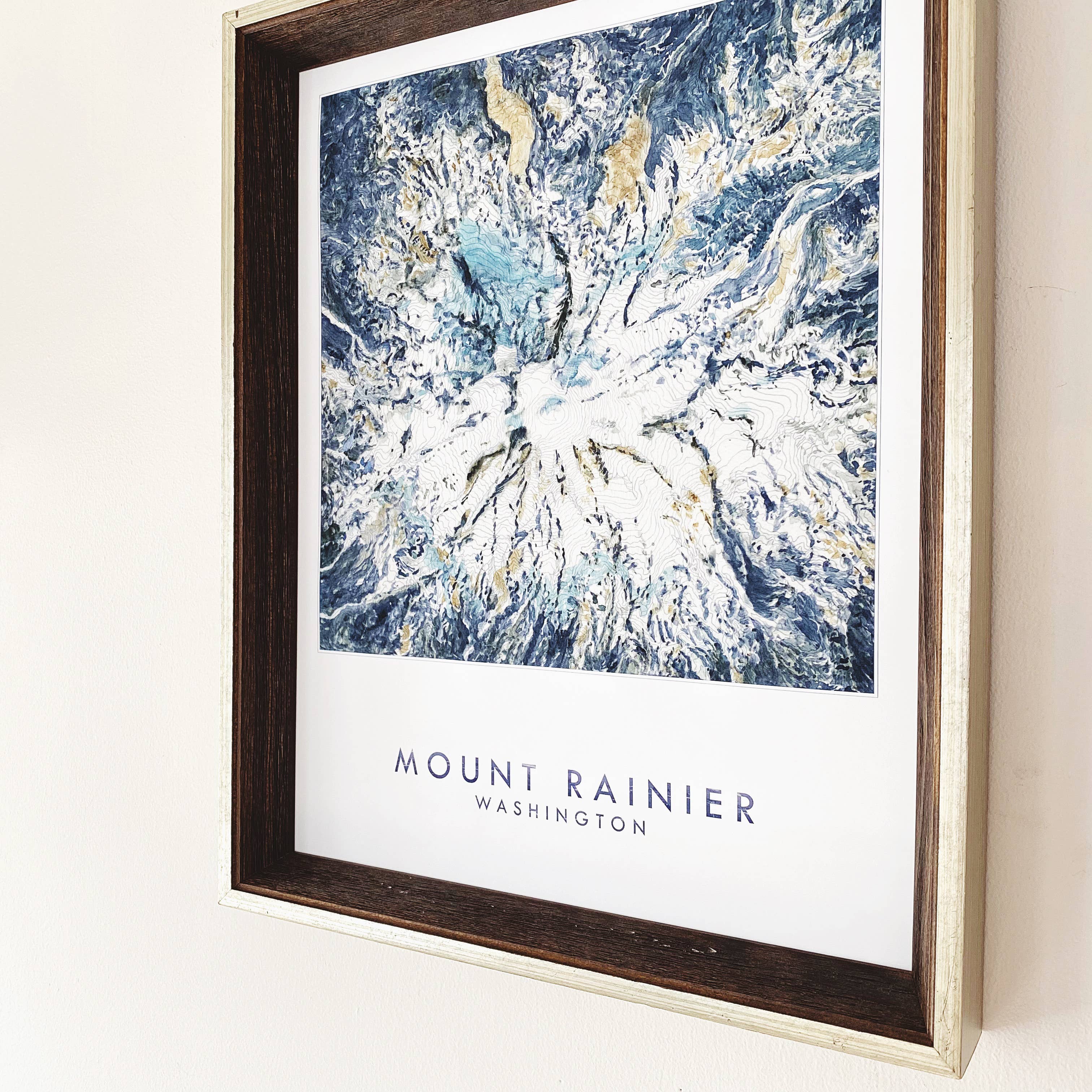 Mount Rainier Topo Map Watercolor Print - Image 8