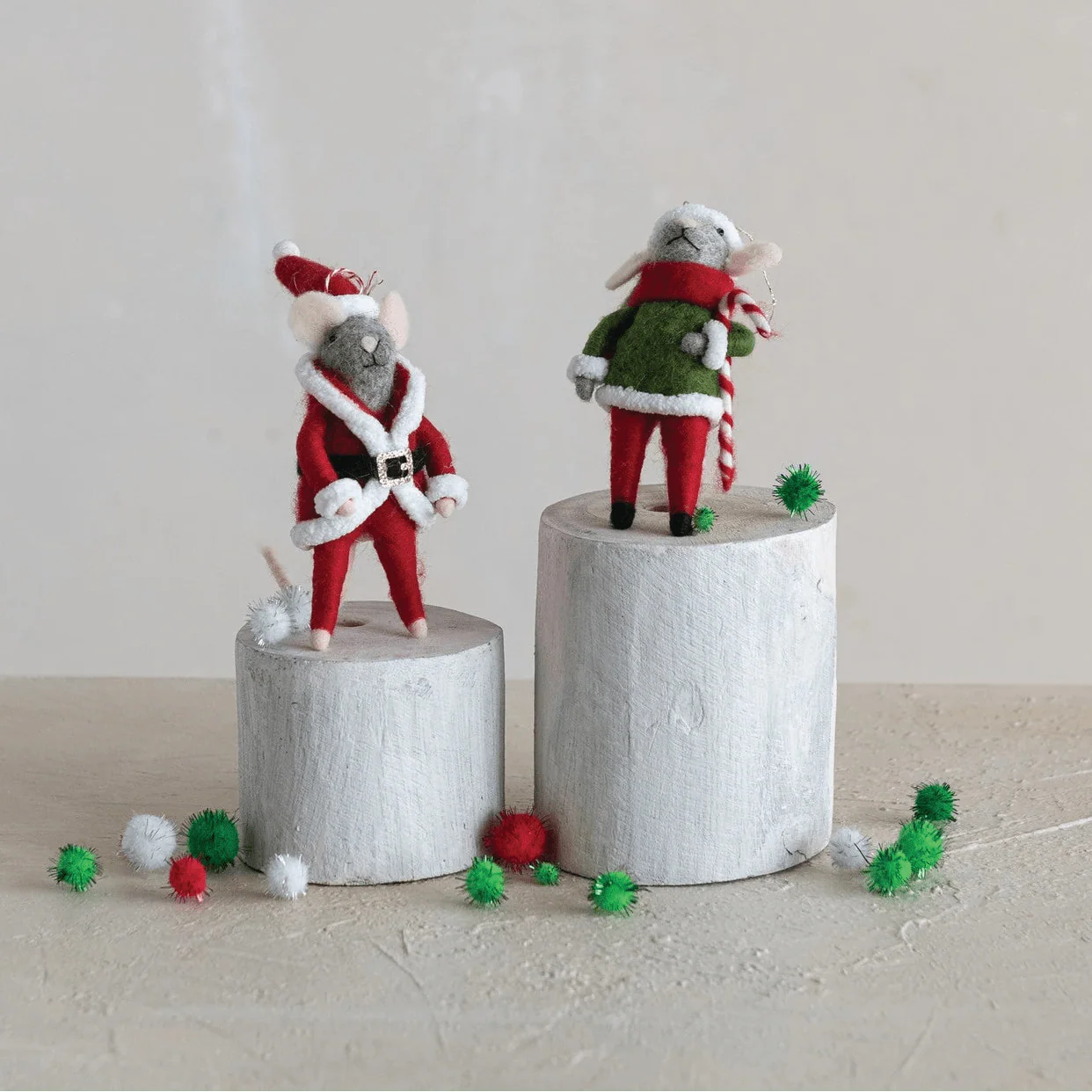 Mouse in Santa/Elf Costume Ornament - Image 2