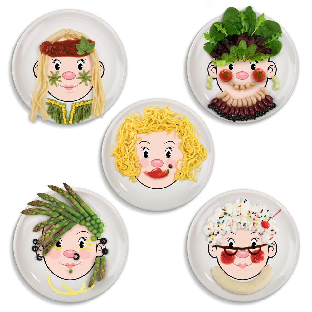 Ms. Food Face Dinner Plate: Light Skin - Image 3