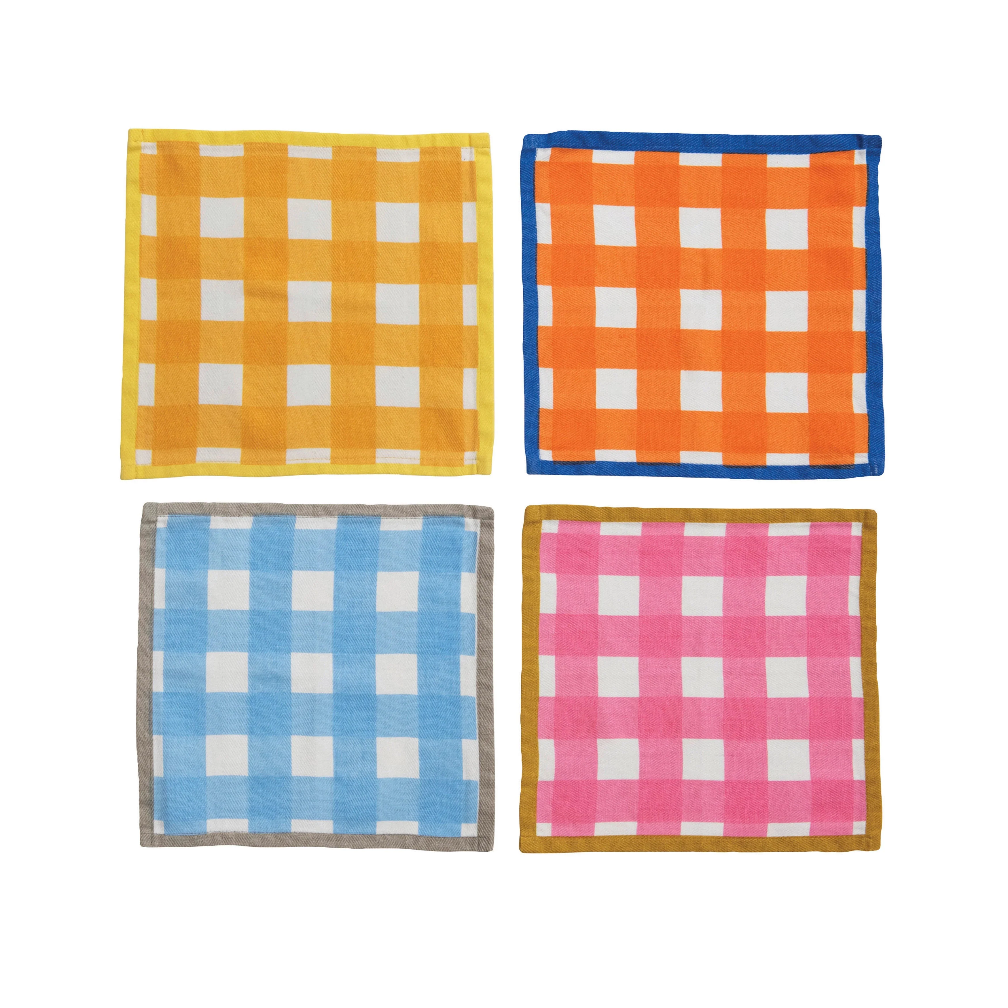 Multicolored Check Napkin Set - Image 2