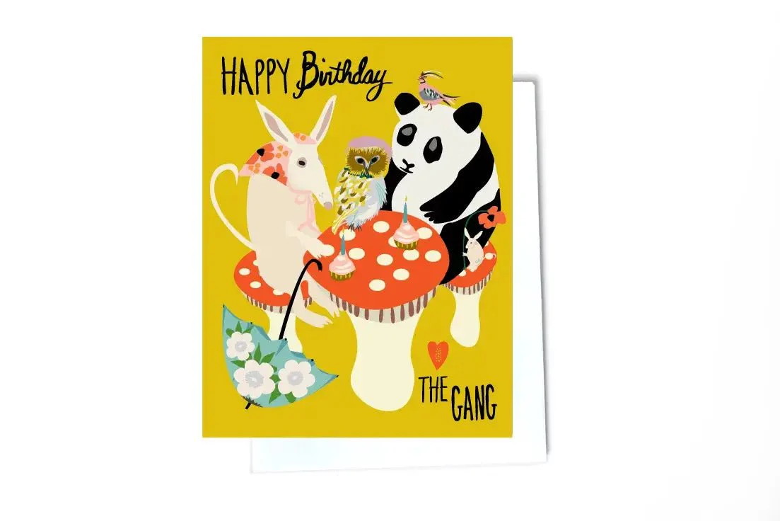 Mushroom Birthday Party Card