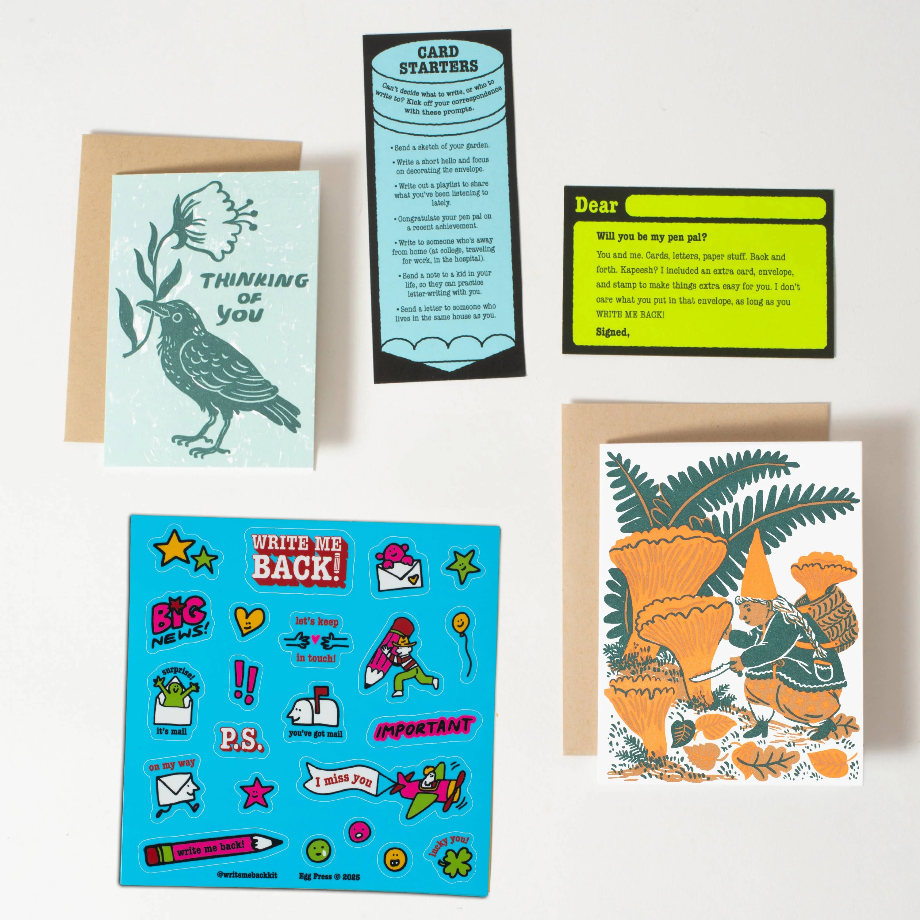 Mushroom + Crow Pen Pal Kit - Image 2