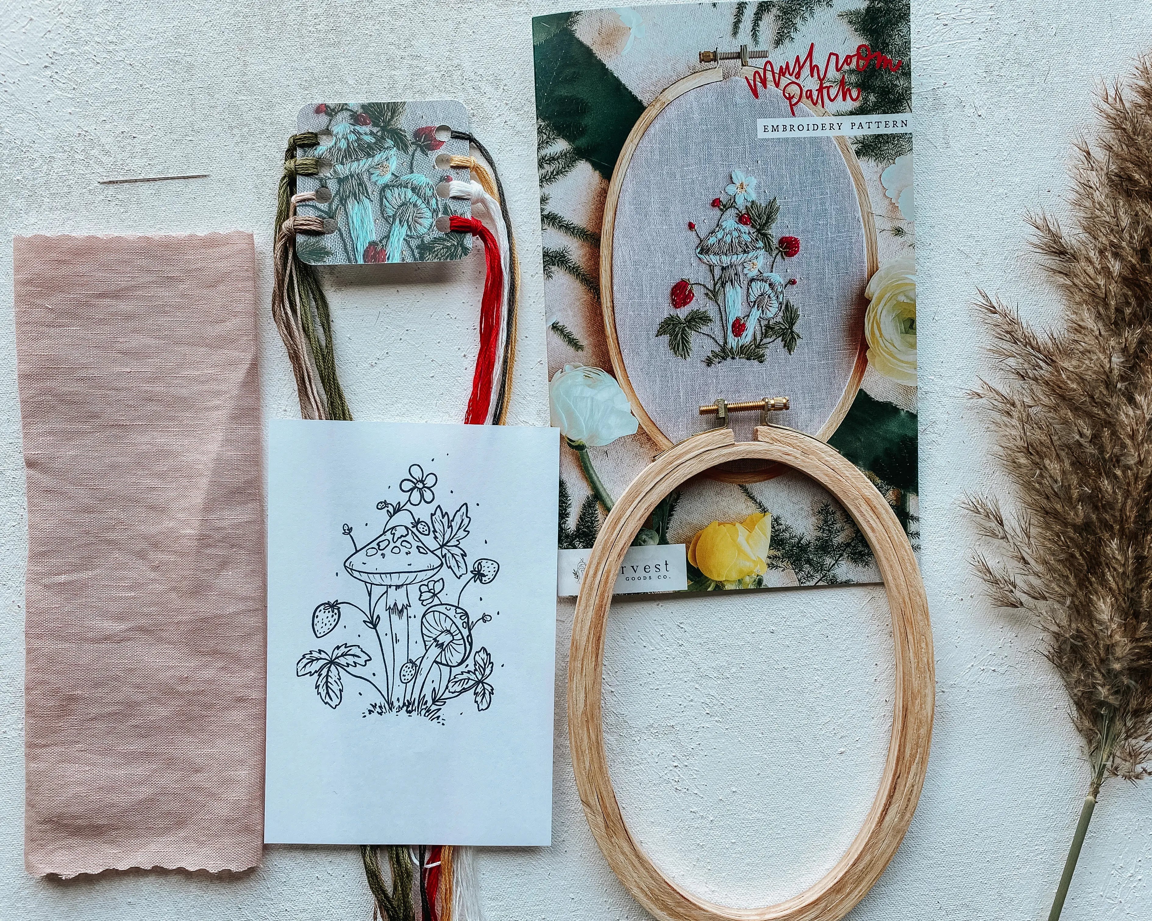 Mushroom Patch Embroidery Kit - Image 2