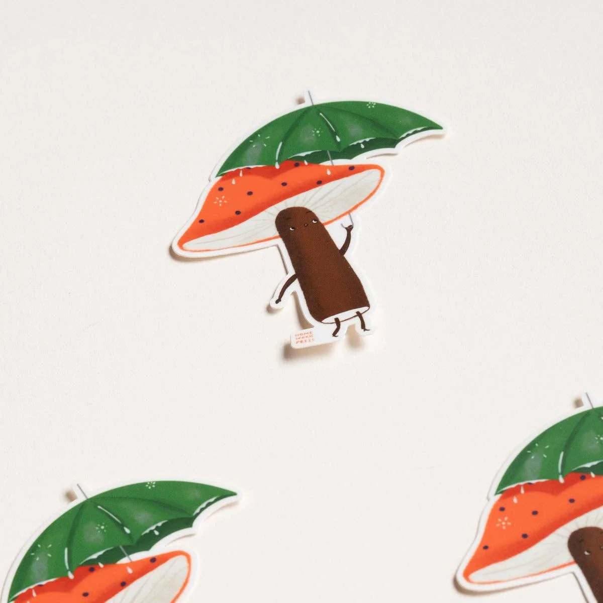 Mushroom with Umbrella Sticker - Image 3
