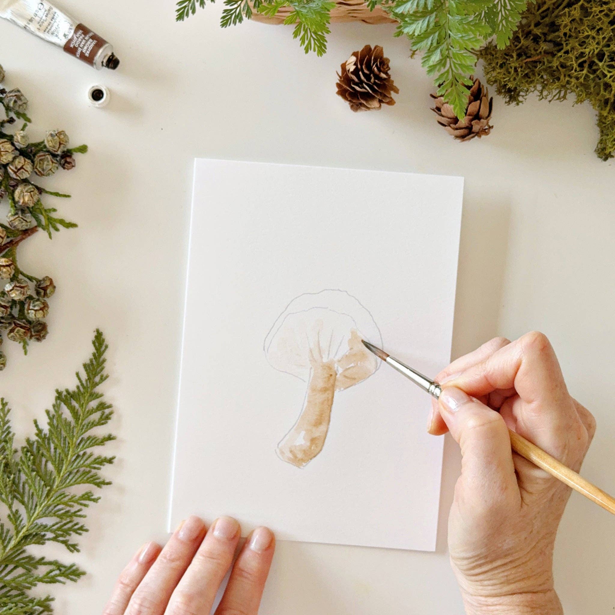 Mushrooms Paintable Notecards - Image 2