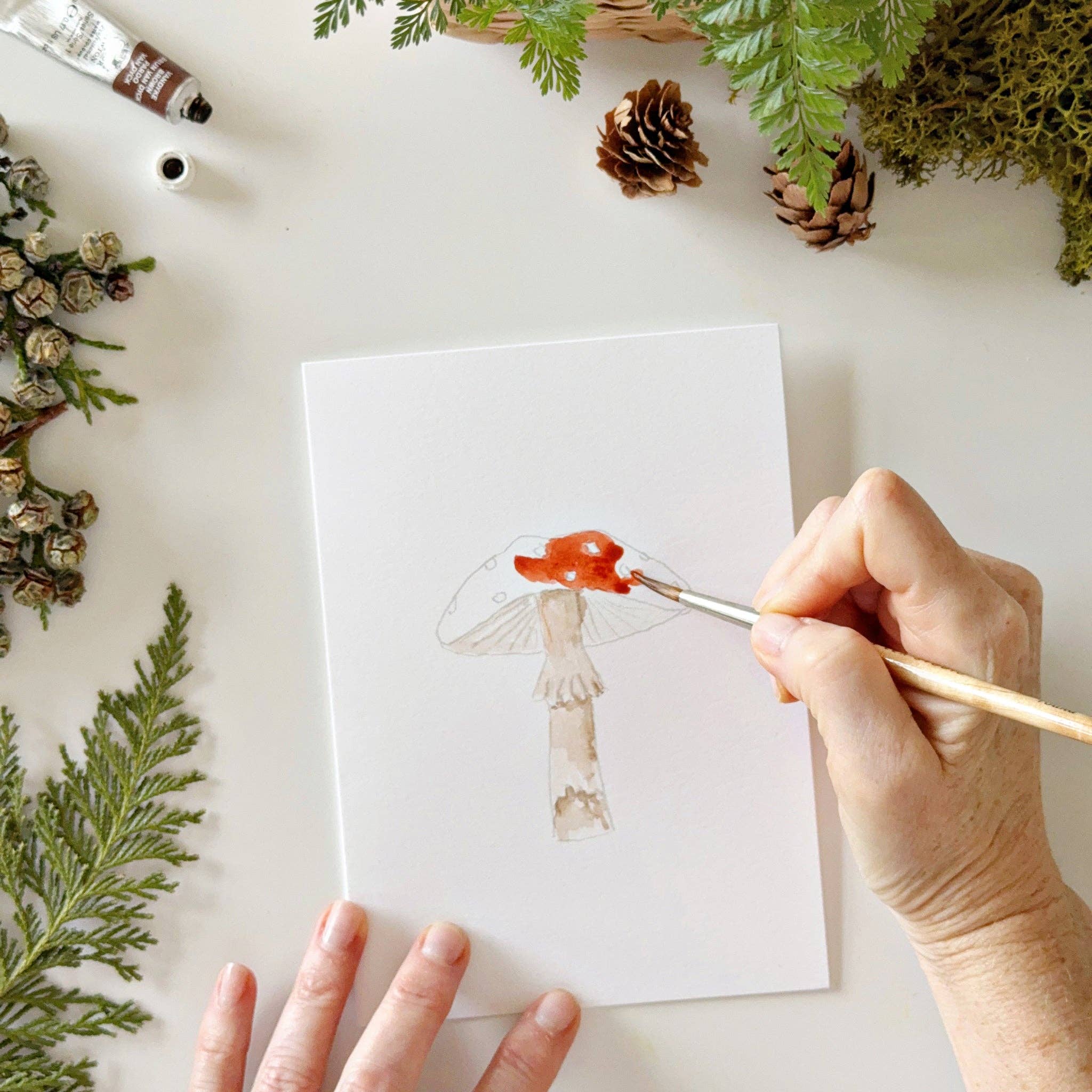 Mushrooms Paintable Notecards - Image 3