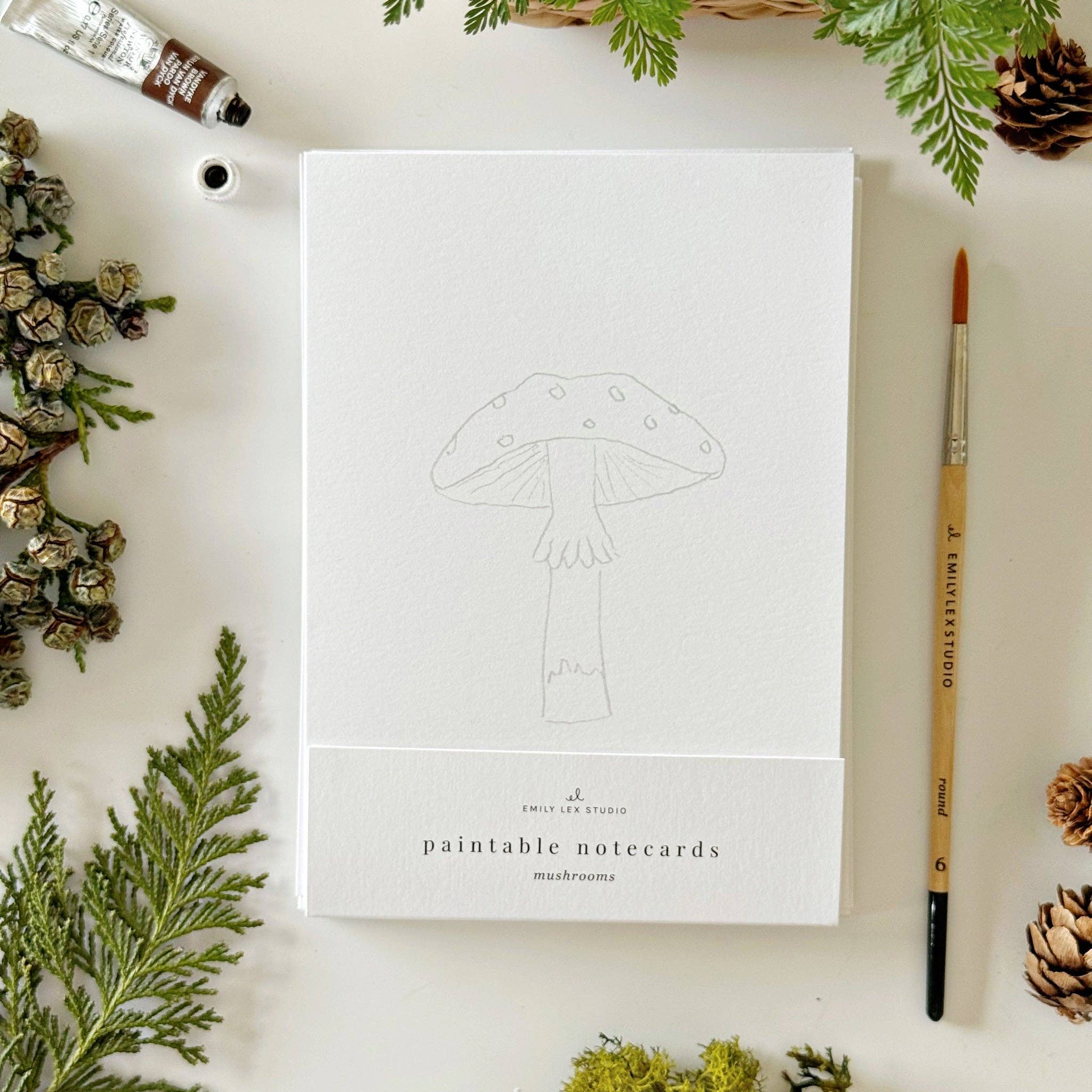 Mushrooms Paintable Notecards - Image 7