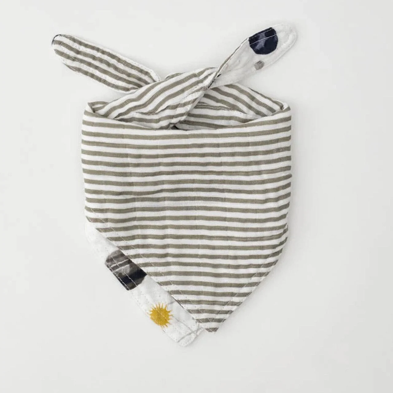 Cotton Muslin Reversible Bandana Bib: Planetary - Image 2