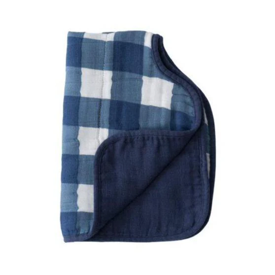 Cotton Muslin Burp Cloth: Jack Plaid - Image 2