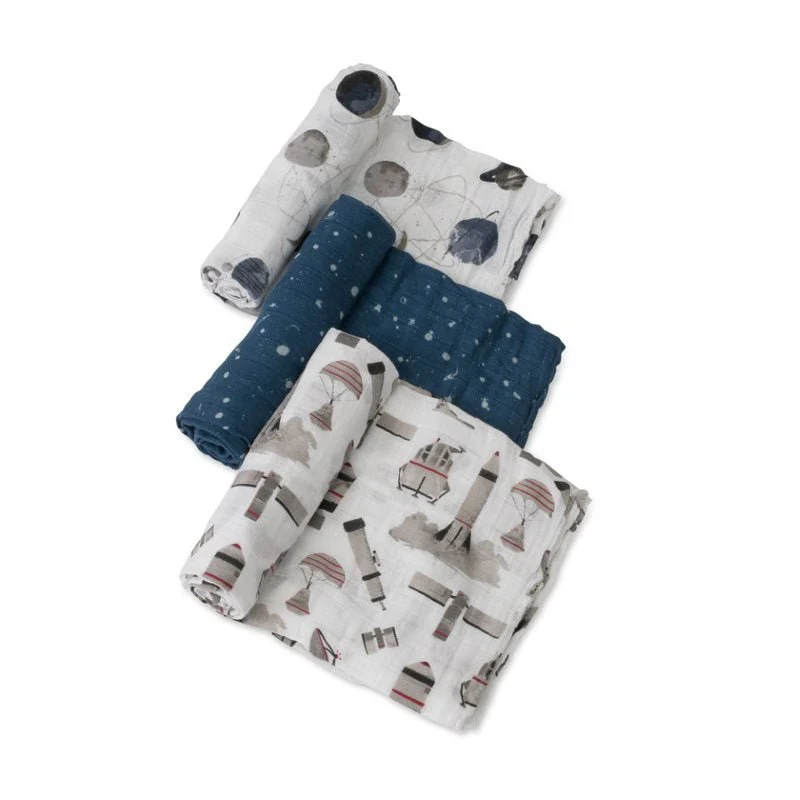 Cotton Muslin Swaddle 3 Pack: Ground Control - Image 2