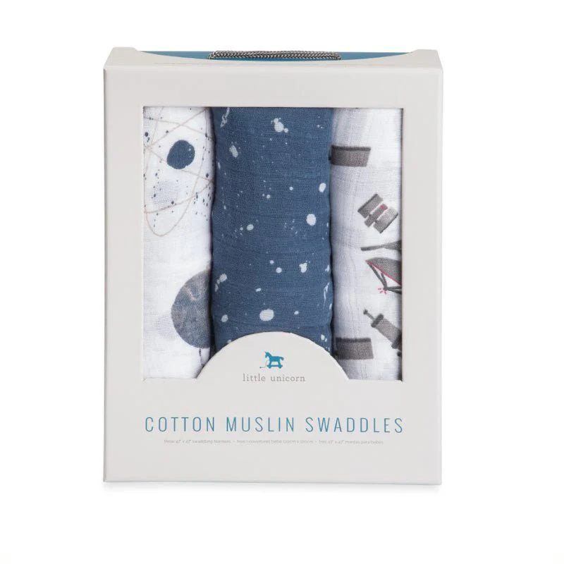 Cotton Muslin Swaddle 3 Pack: Ground Control - Image 3