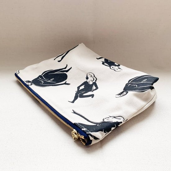 Naked Ladies Solid Pouch: Cream & Black - Image 2