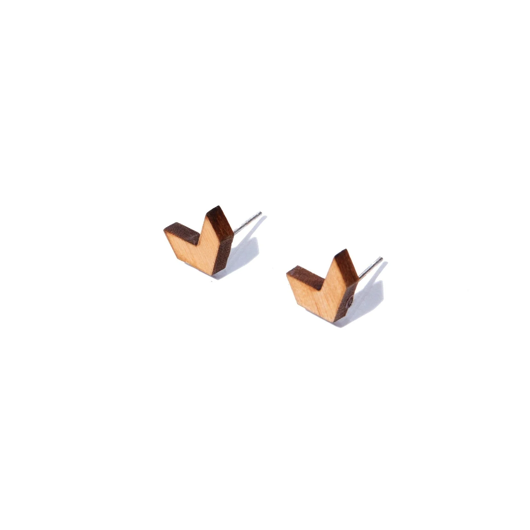 Chevron Wood Earrings