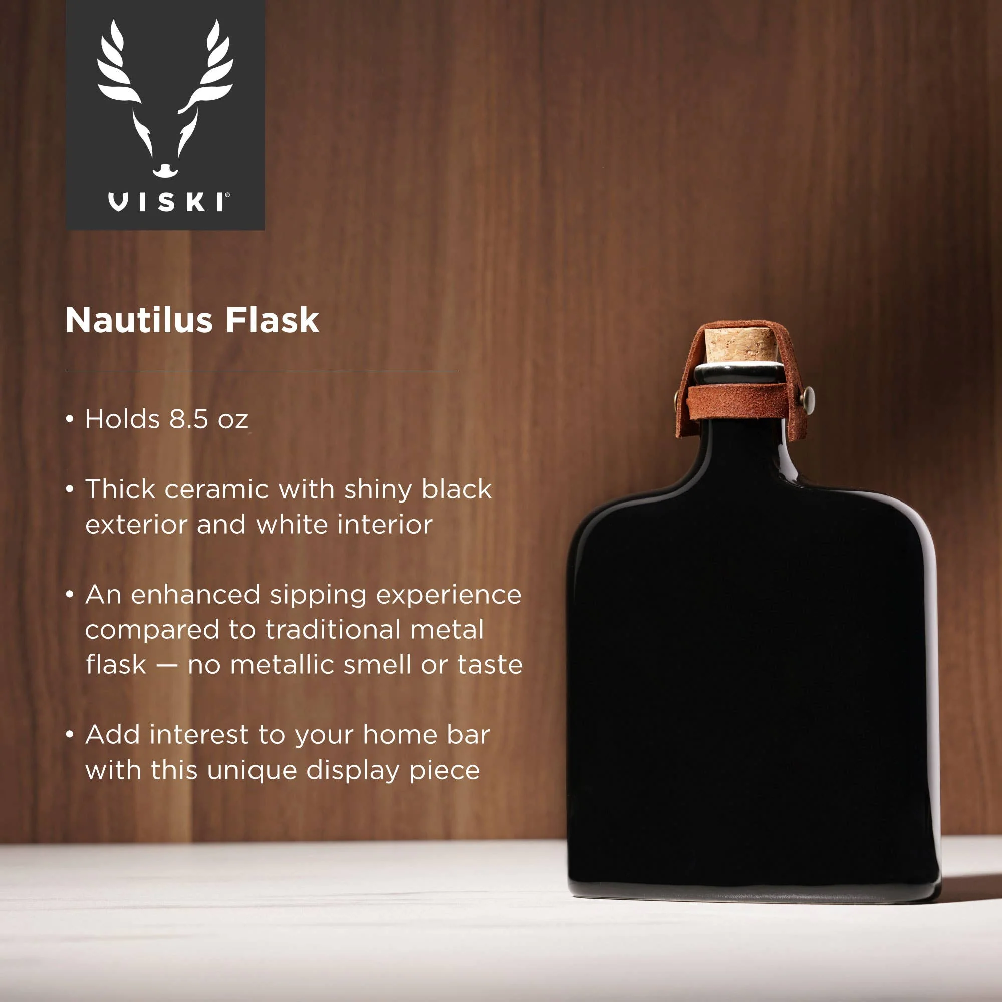 Nautilus Ceramic Hip Flask - Image 7