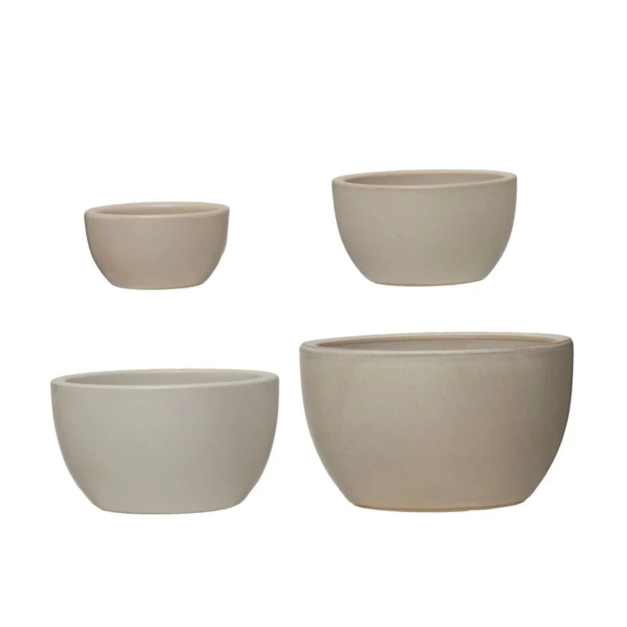 Stoneware Nesting Bowls: Set of 4
