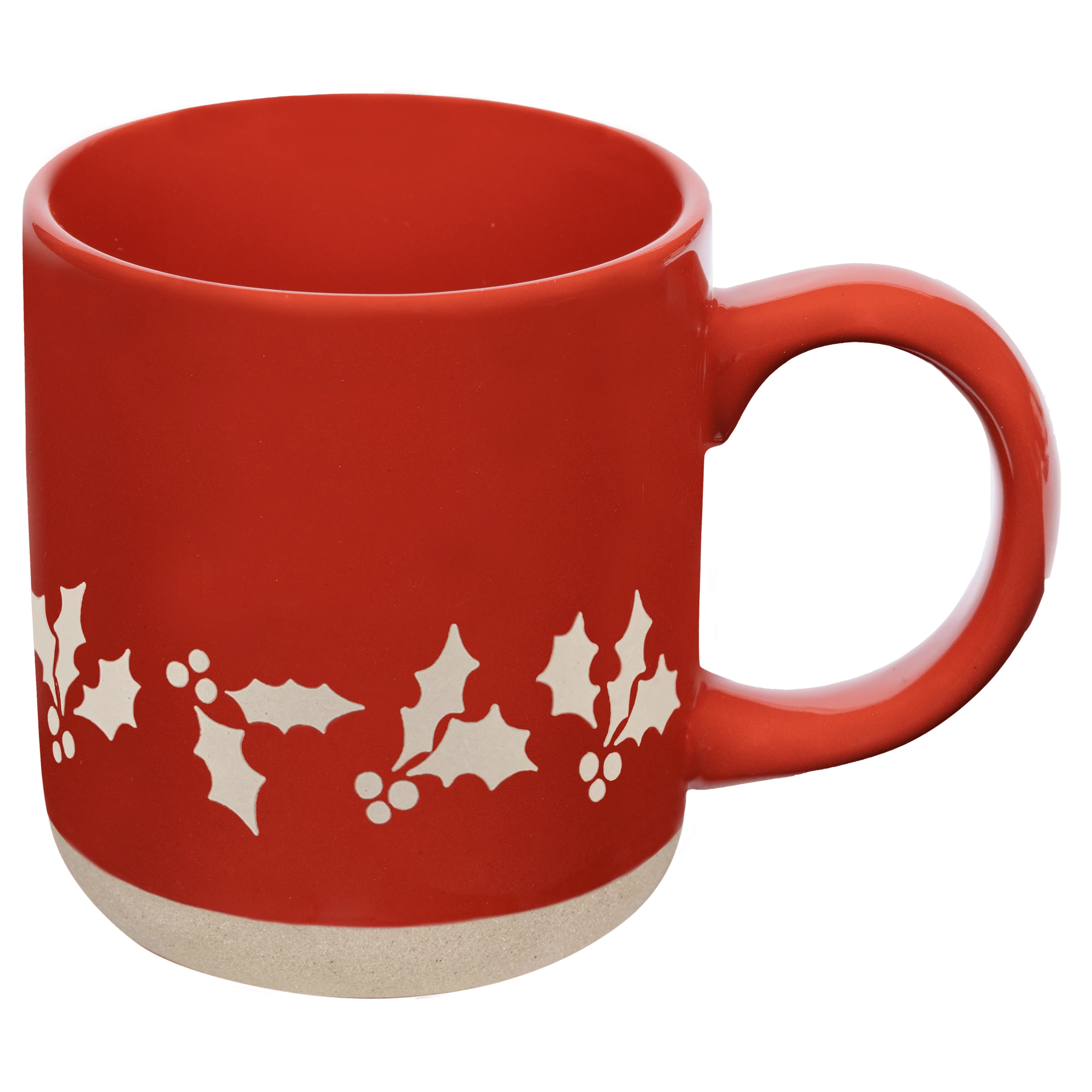 Red Holly Stoneware Mug - Image 3