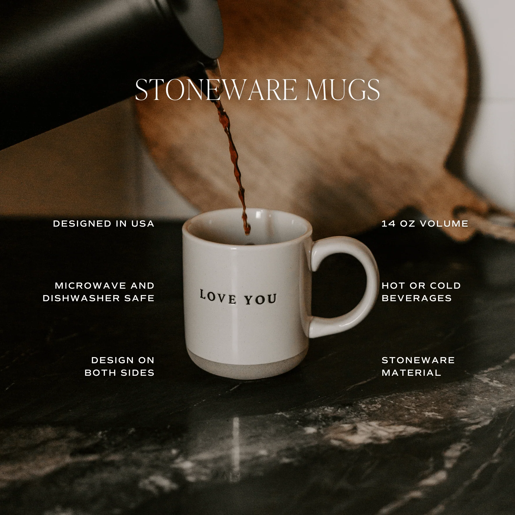Red Holly Stoneware Mug - Image 4