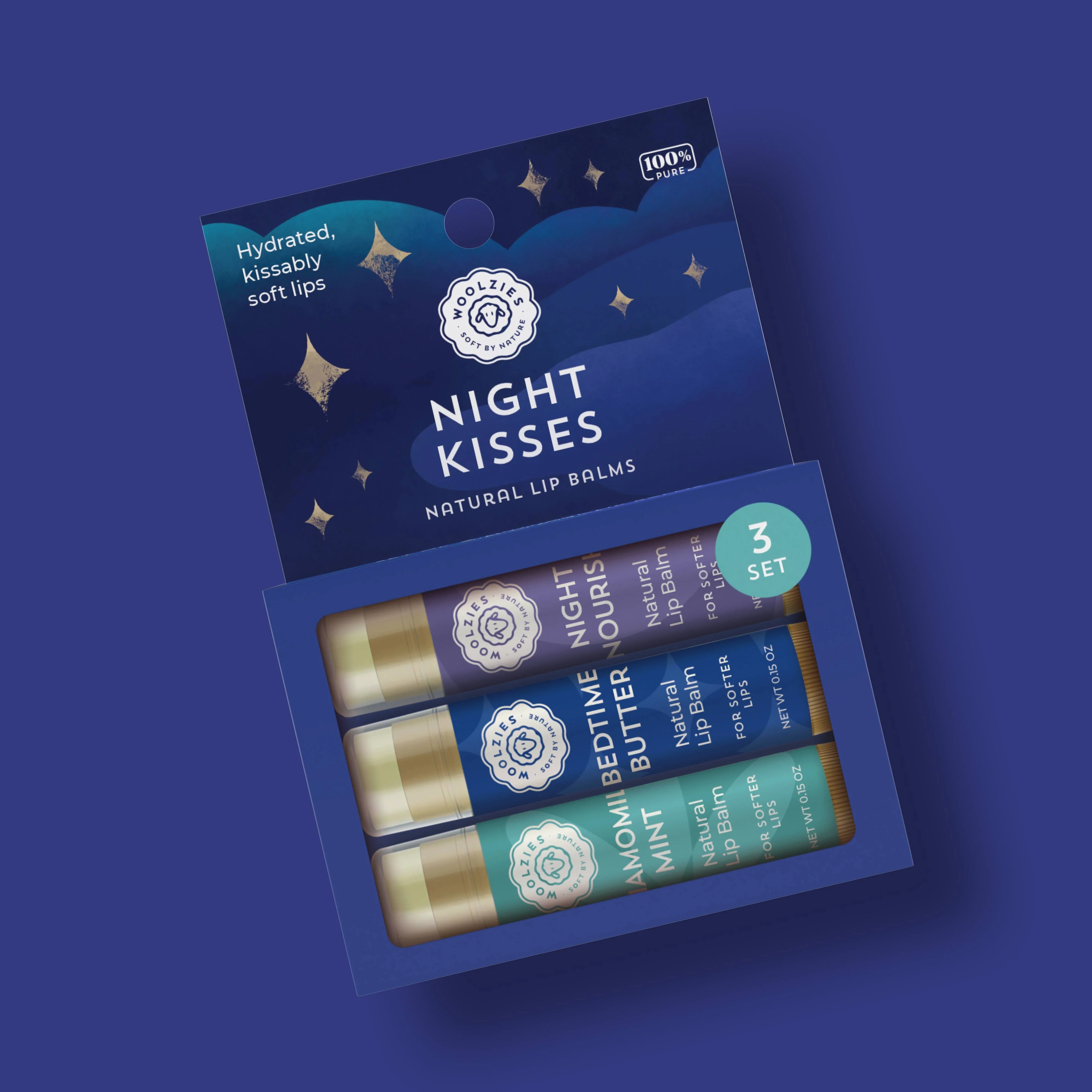 Night Kisses Lip Balm Set Of 3 - Image 3