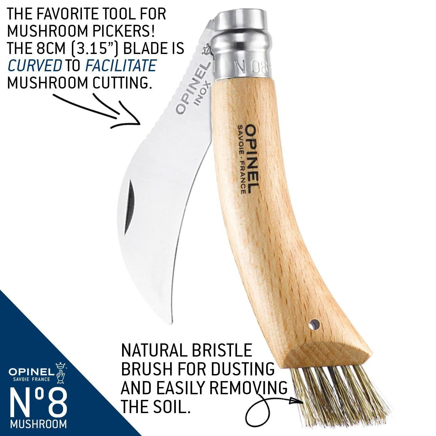 Mushroom Knife with Brush - Image 3