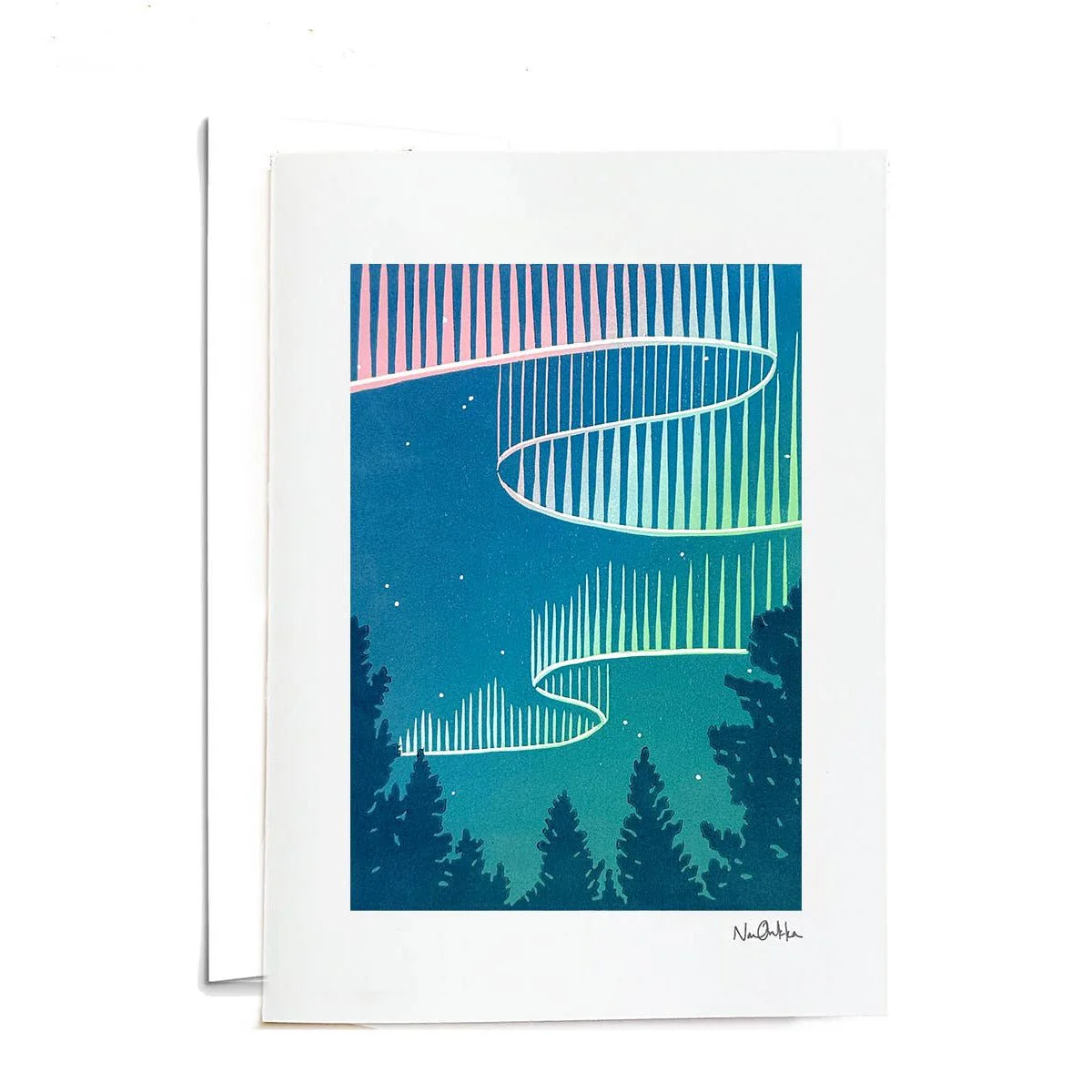 Northern Lights Winter Card - Image 3