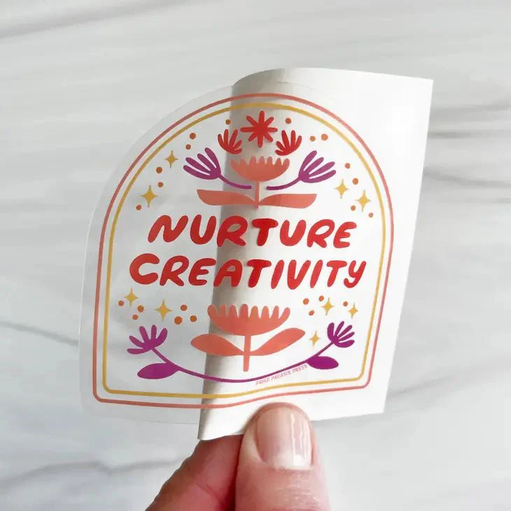 Nurture Creativity Clear Sticker - Image 2