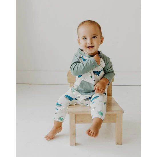Ocean Kangaroo Pocket Romper - Image 2
