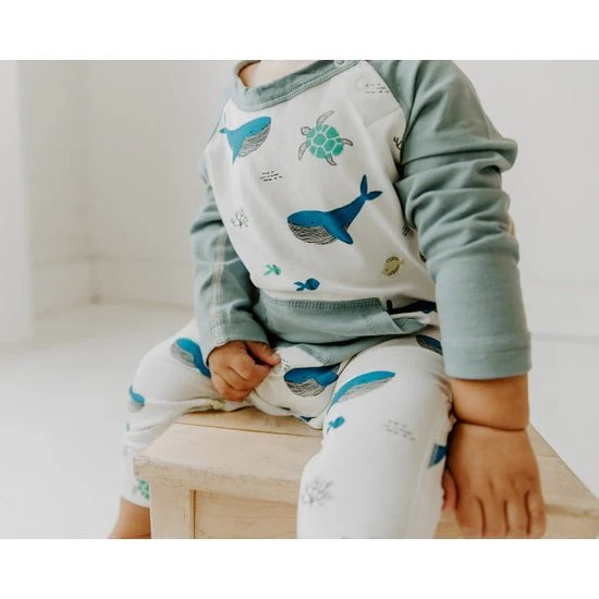 Ocean Kangaroo Pocket Romper - Image 3