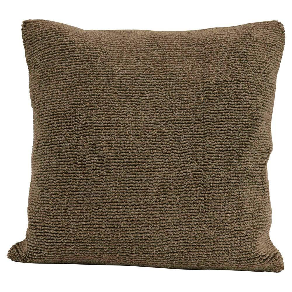 Olive Cotton Terry Cloth Pillow