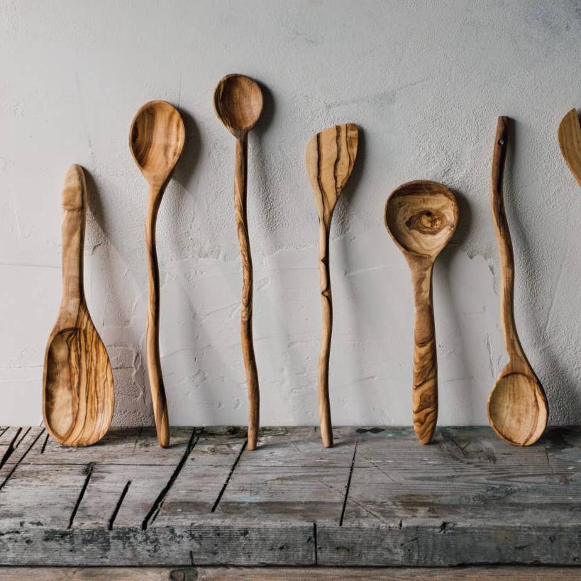 Olive Wood Rice Spoon - Image 3