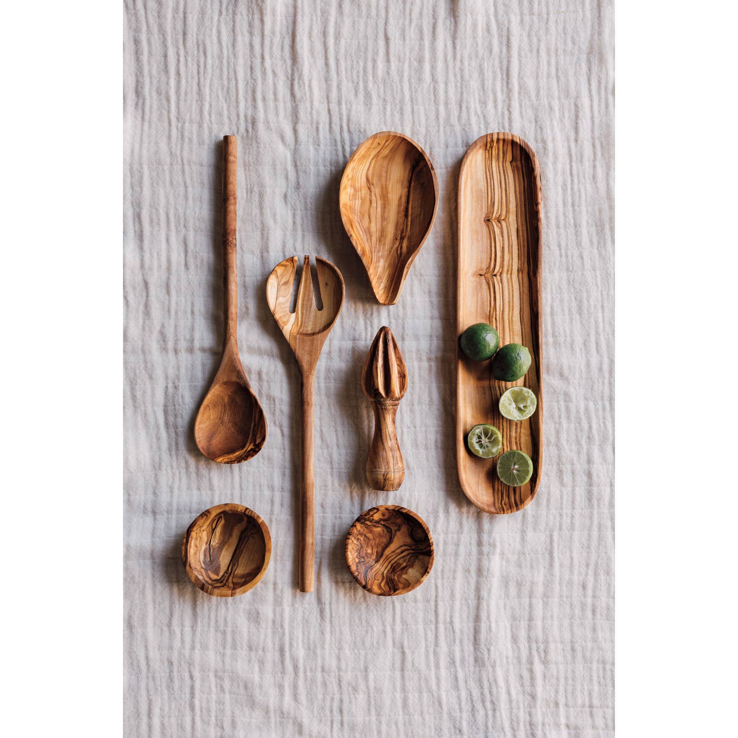 Olive Wood Salad Servers Set - Image 2