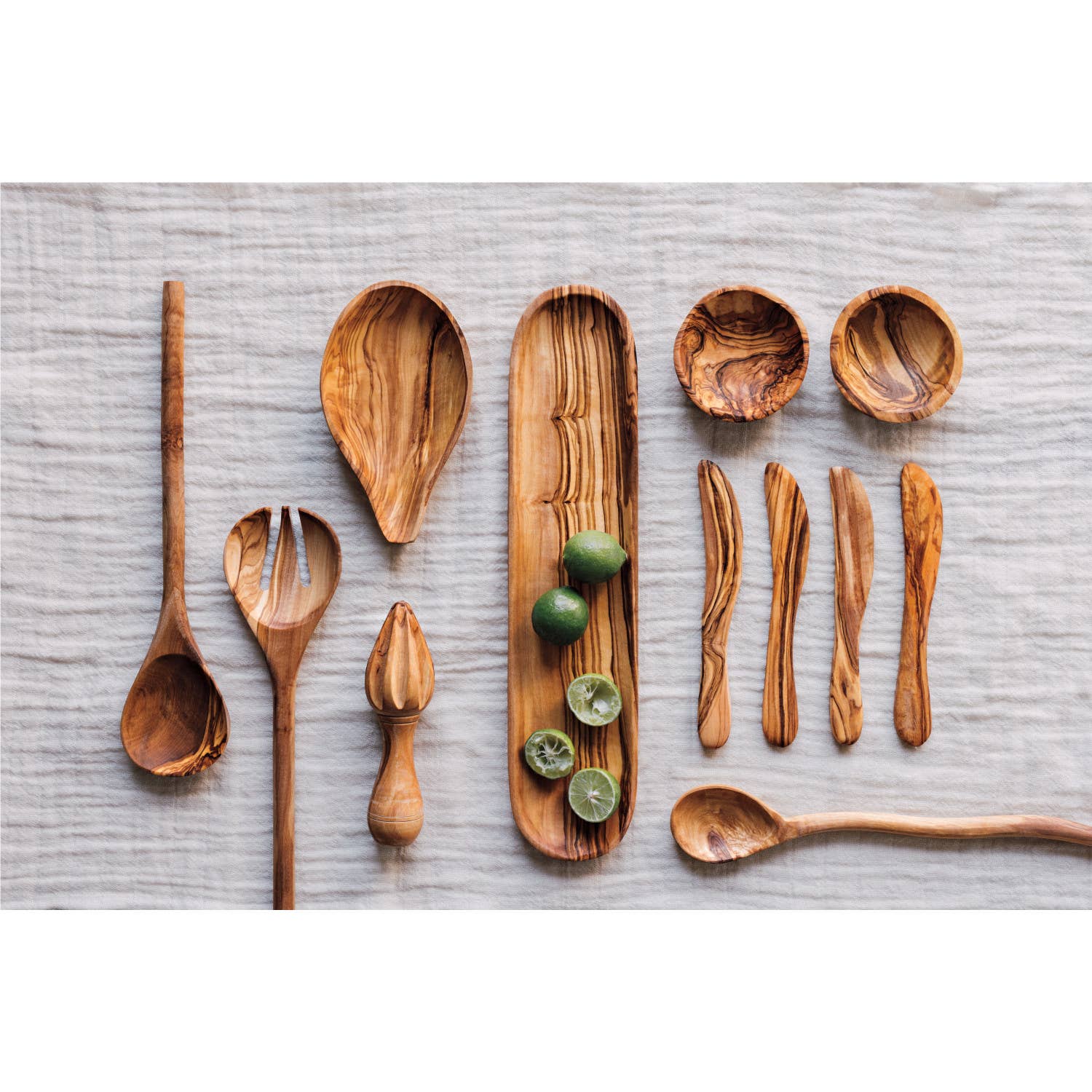 Olive Wood Spreaders, Set of 4 - Image 2