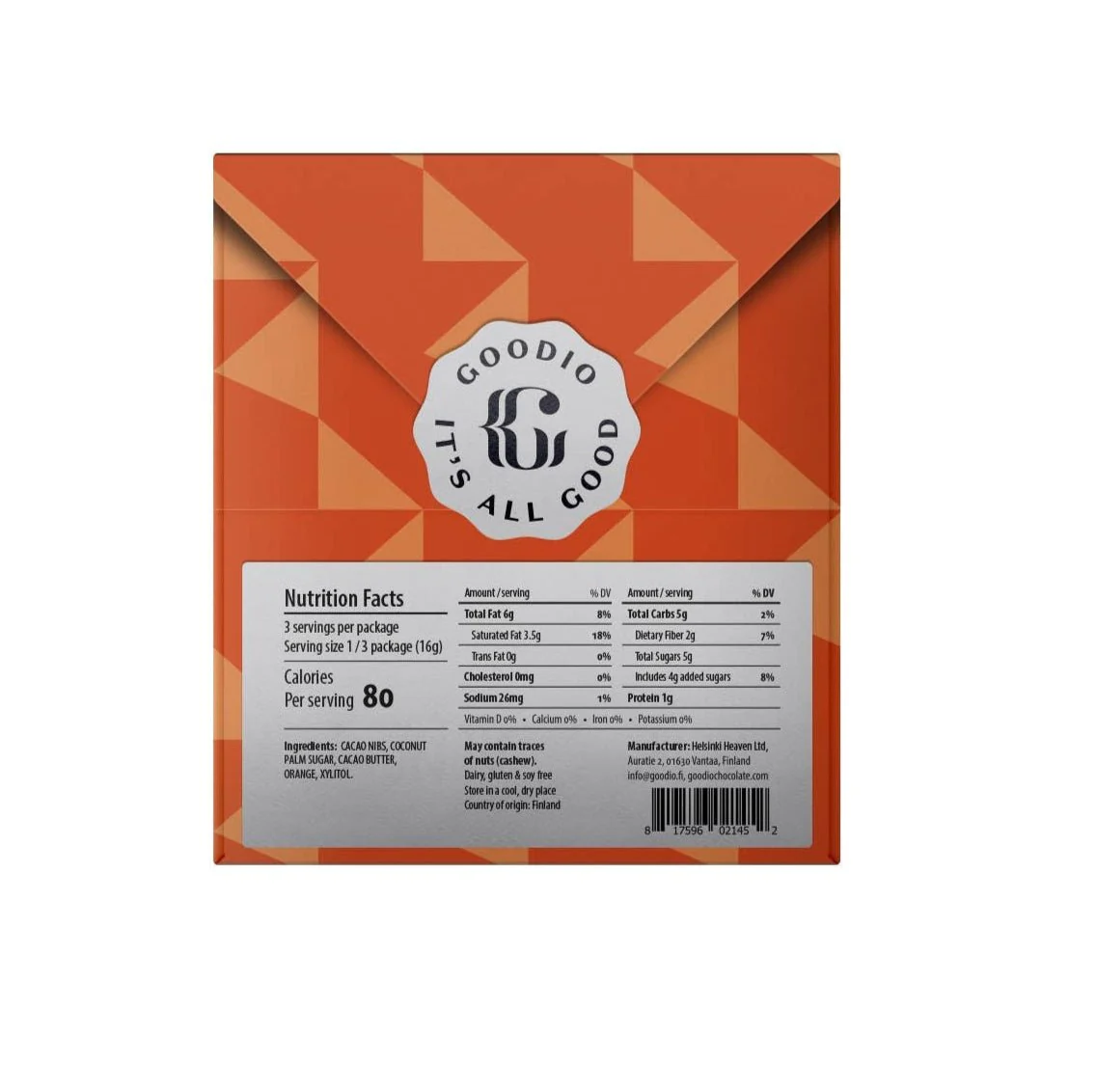 Orange Zest 49% Chocolate Bar - Image 2