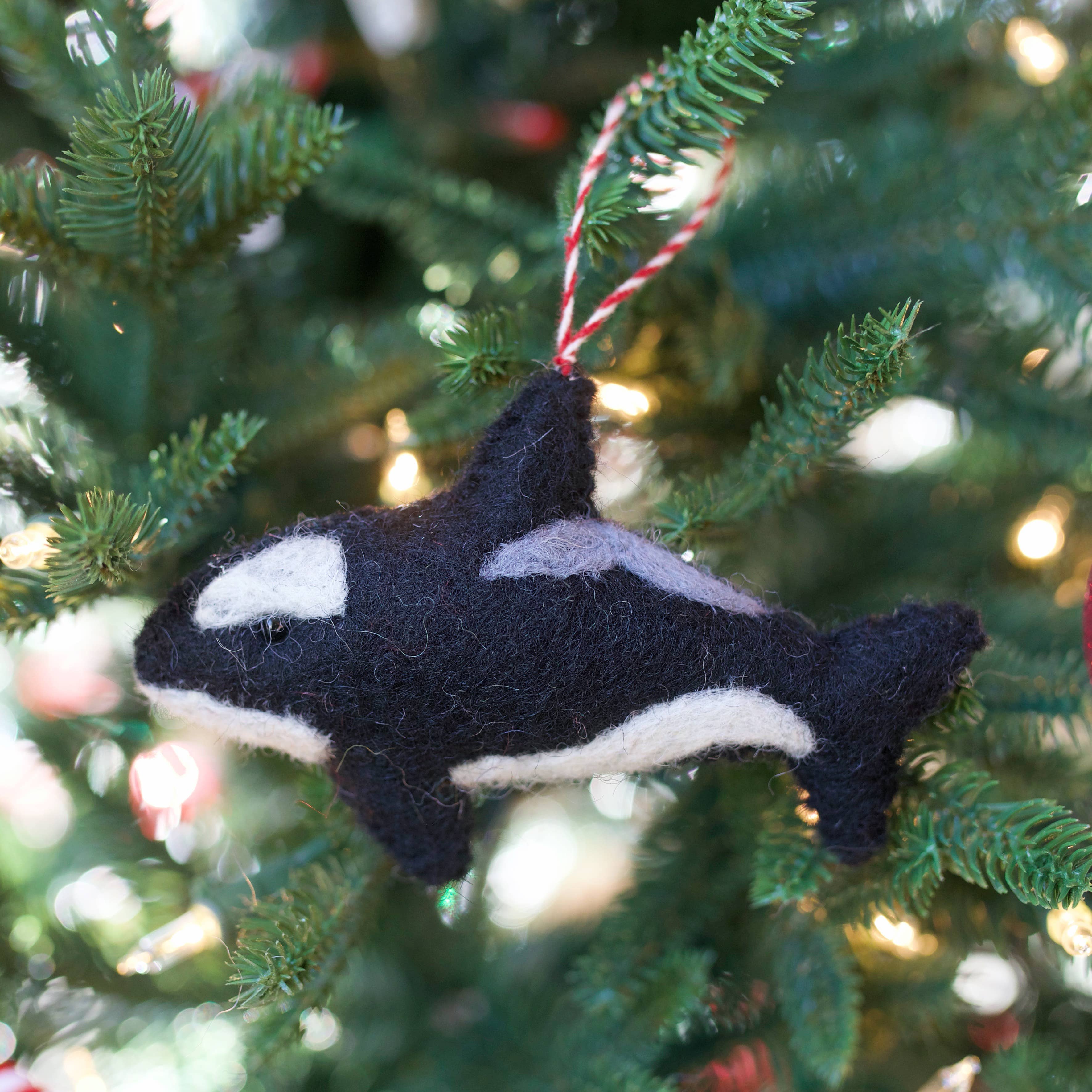 Orca Felt Wool Ornament - Image 2