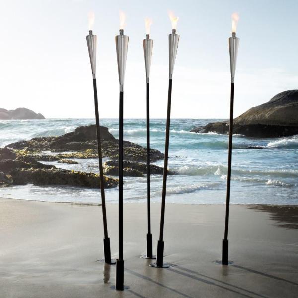 Orchos Lawn Torch, Steel & Wood - Image 3
