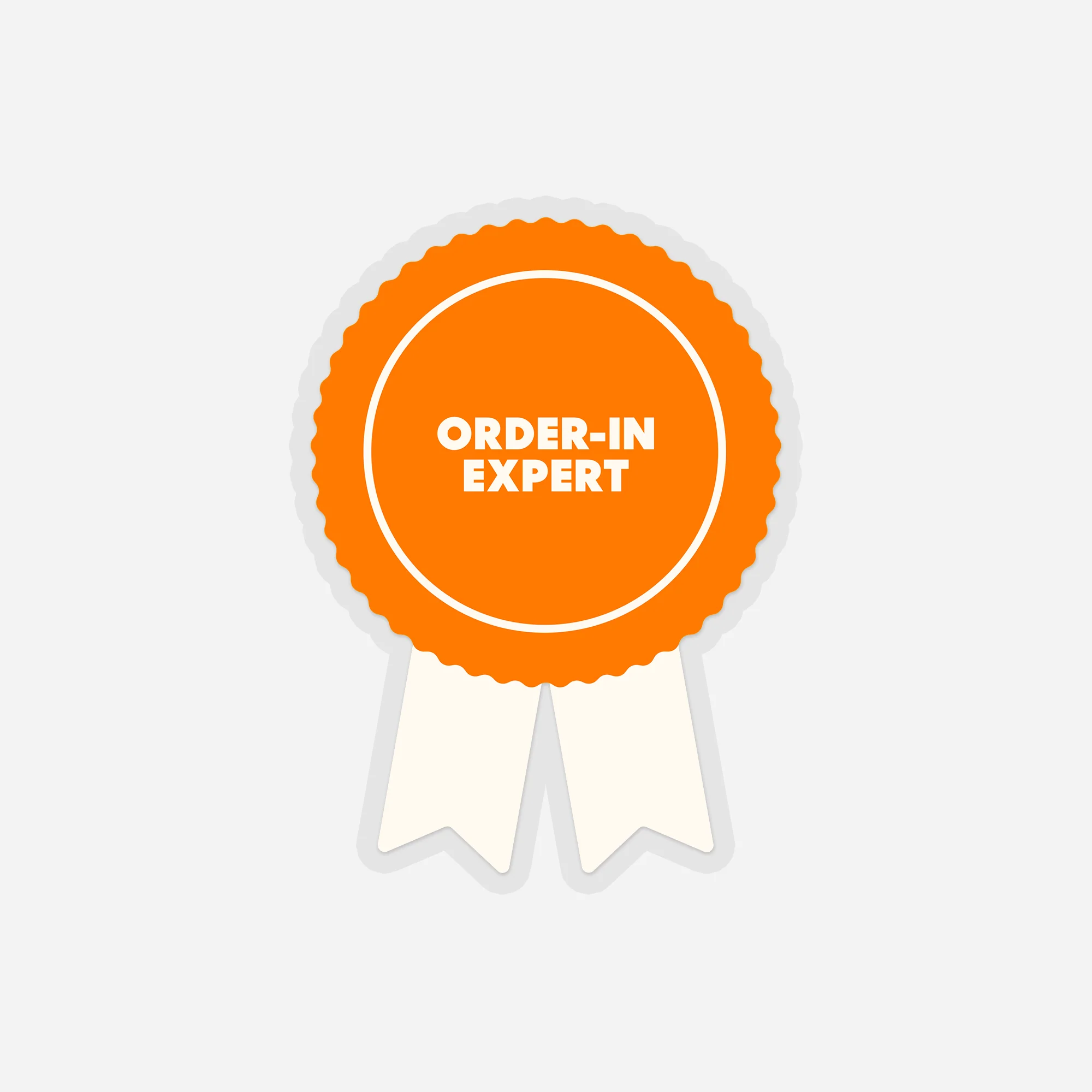 Order-In Expert Ribbon Award Sticker