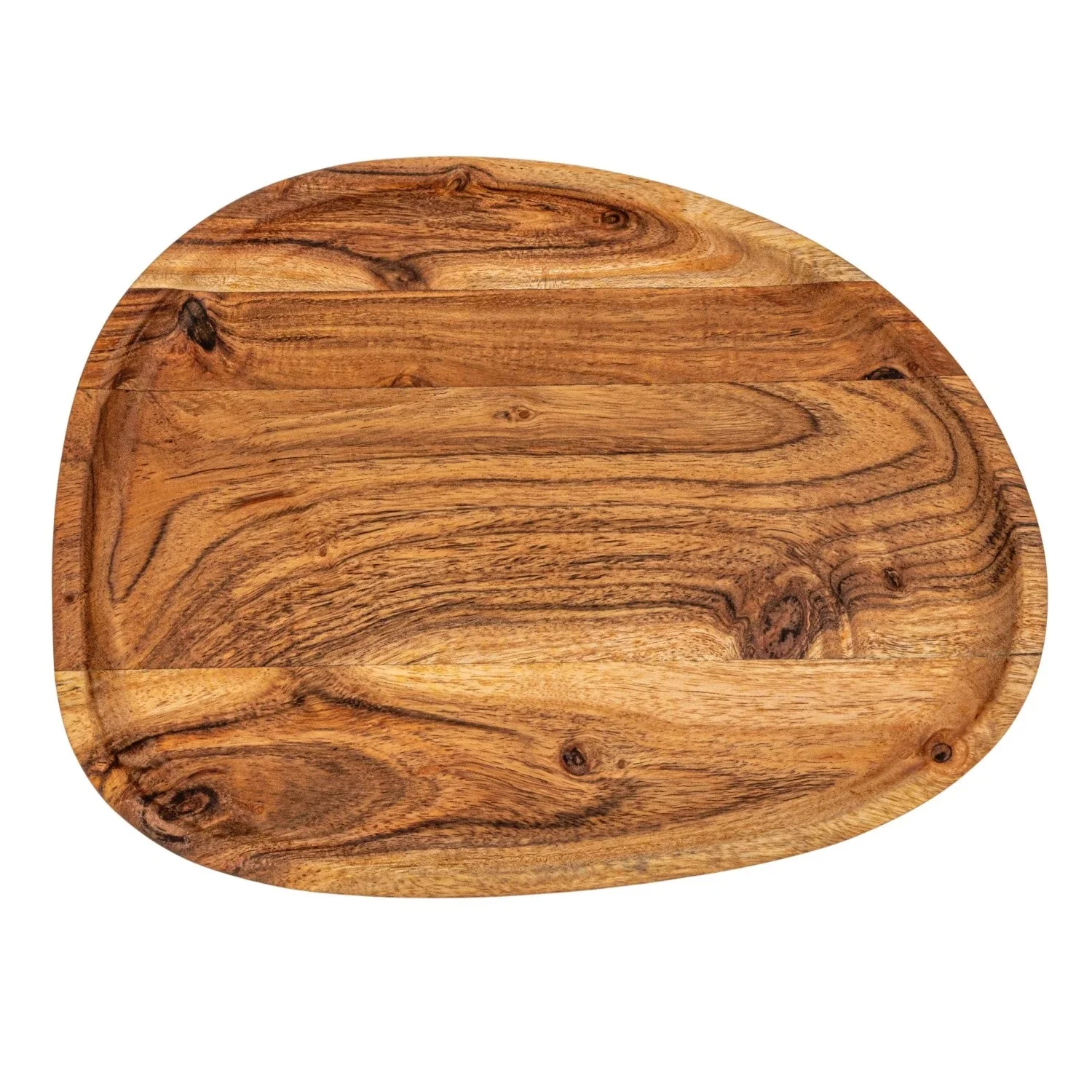 Organic Shape Acacia Wood Tray - Image 7