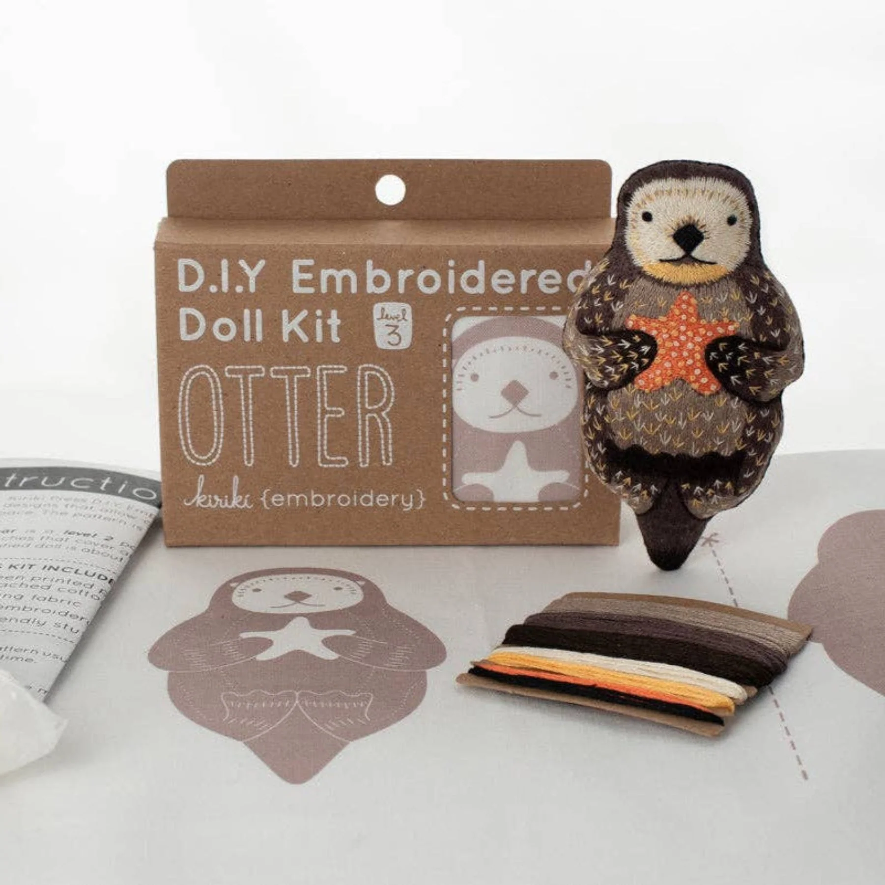 Stuffed Otter Embroidery Kit - Image 2