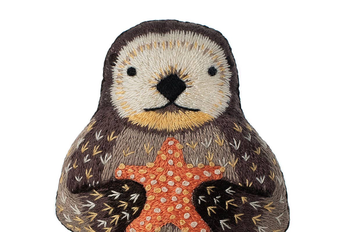 Stuffed Otter Embroidery Kit - Image 3