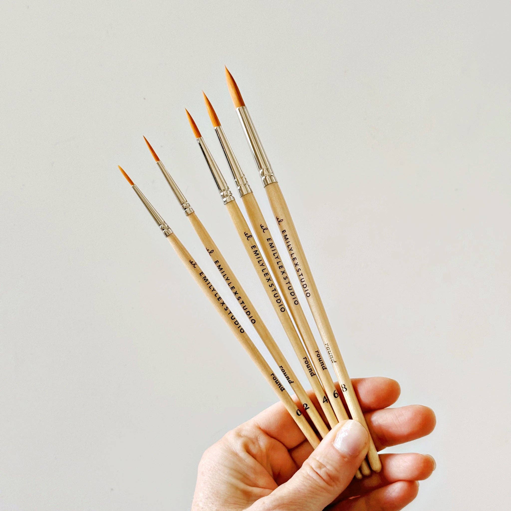 Wood Paintbrushes: Set of Five - Image 2