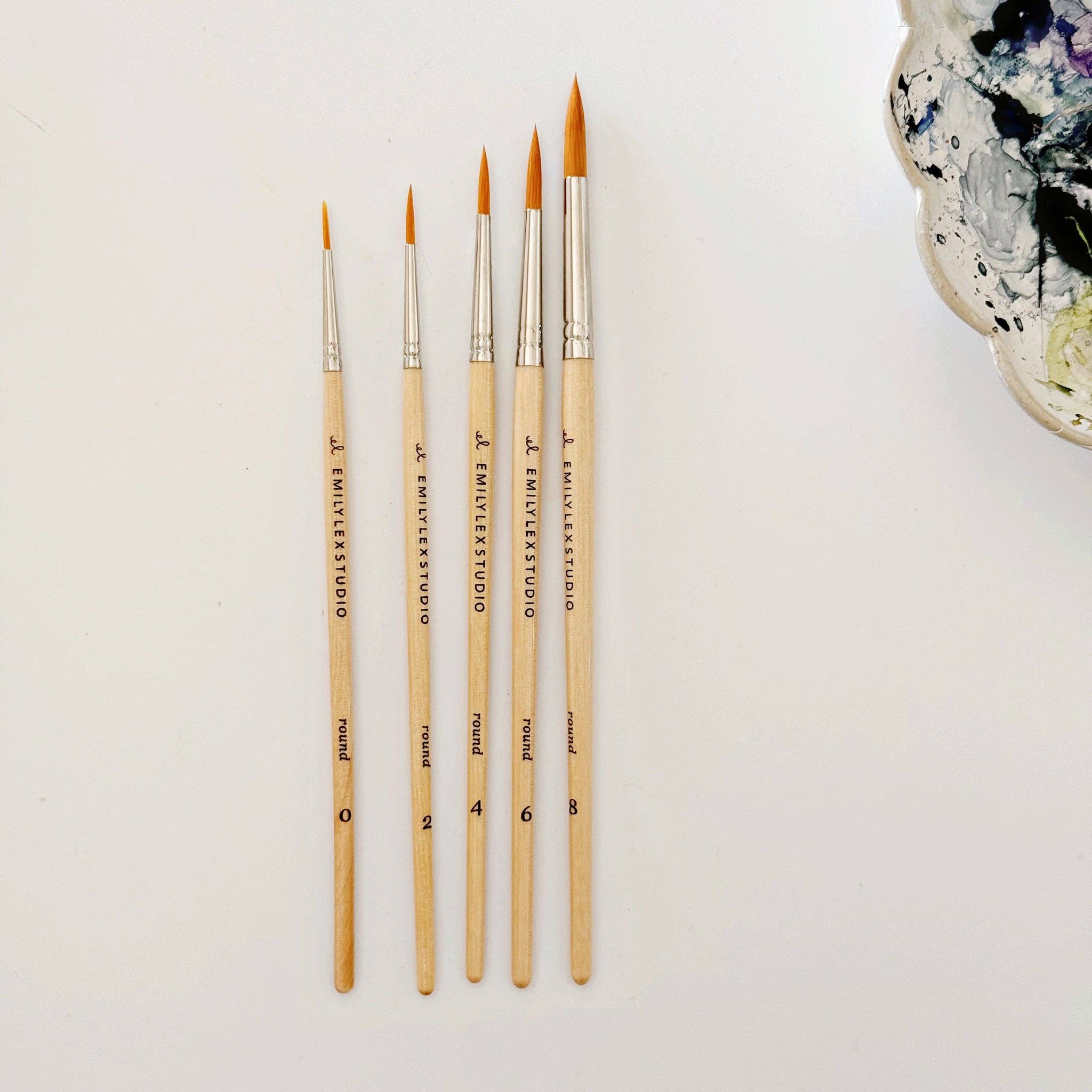 Wood Paintbrushes: Set of Five - Image 8