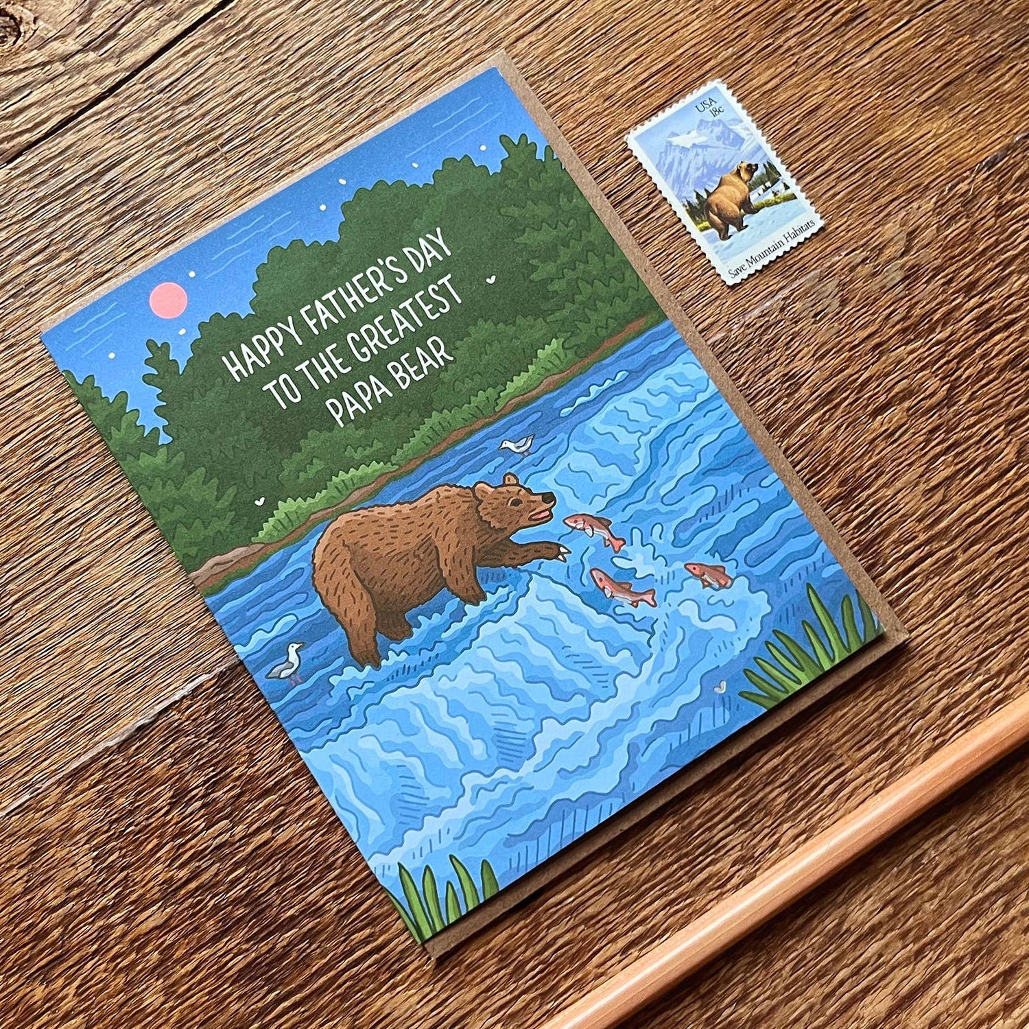 Papa Bear Father's Day Card - Image 3