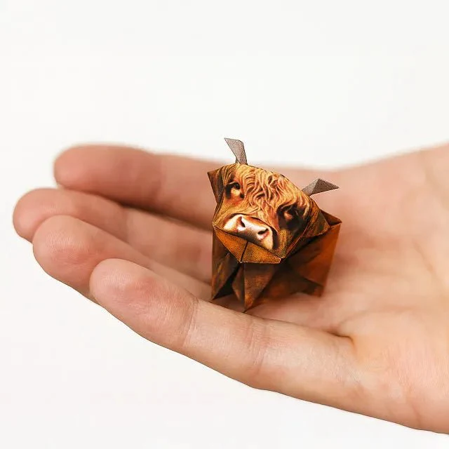 Paper Highland Cows Origami Kit - Image 2