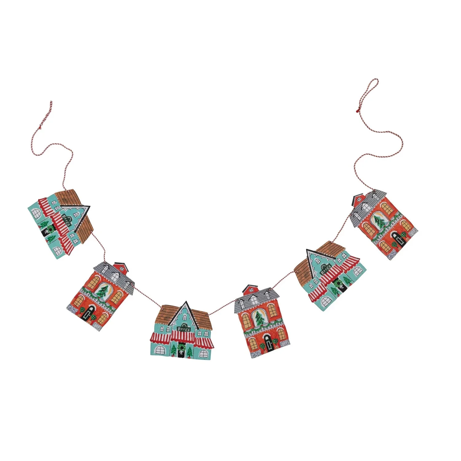 72" Paper Holiday House Garland