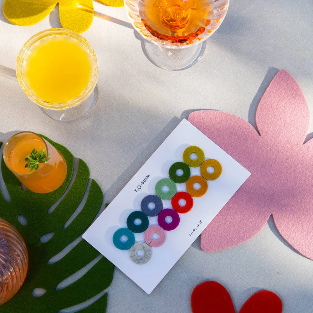 Wine-O's Merino Wool Felt Wine Markers: Paradise - Image 2