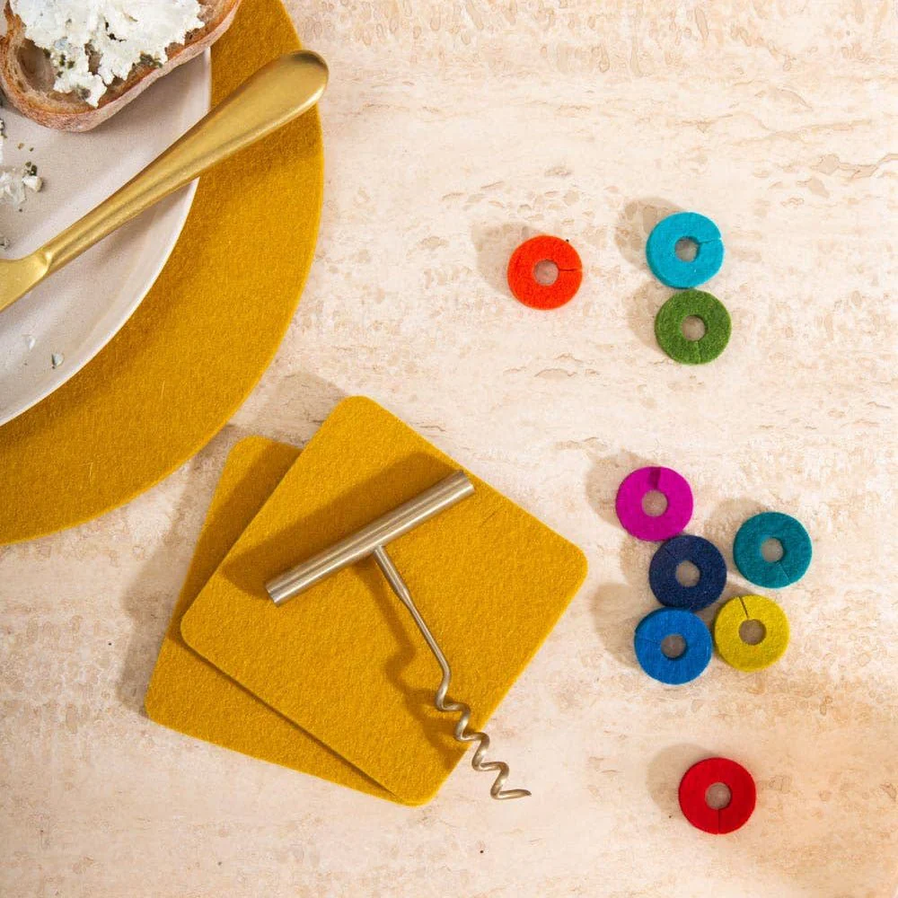 Wine-O's Merino Wool Felt Wine Markers: Paradise - Image 3