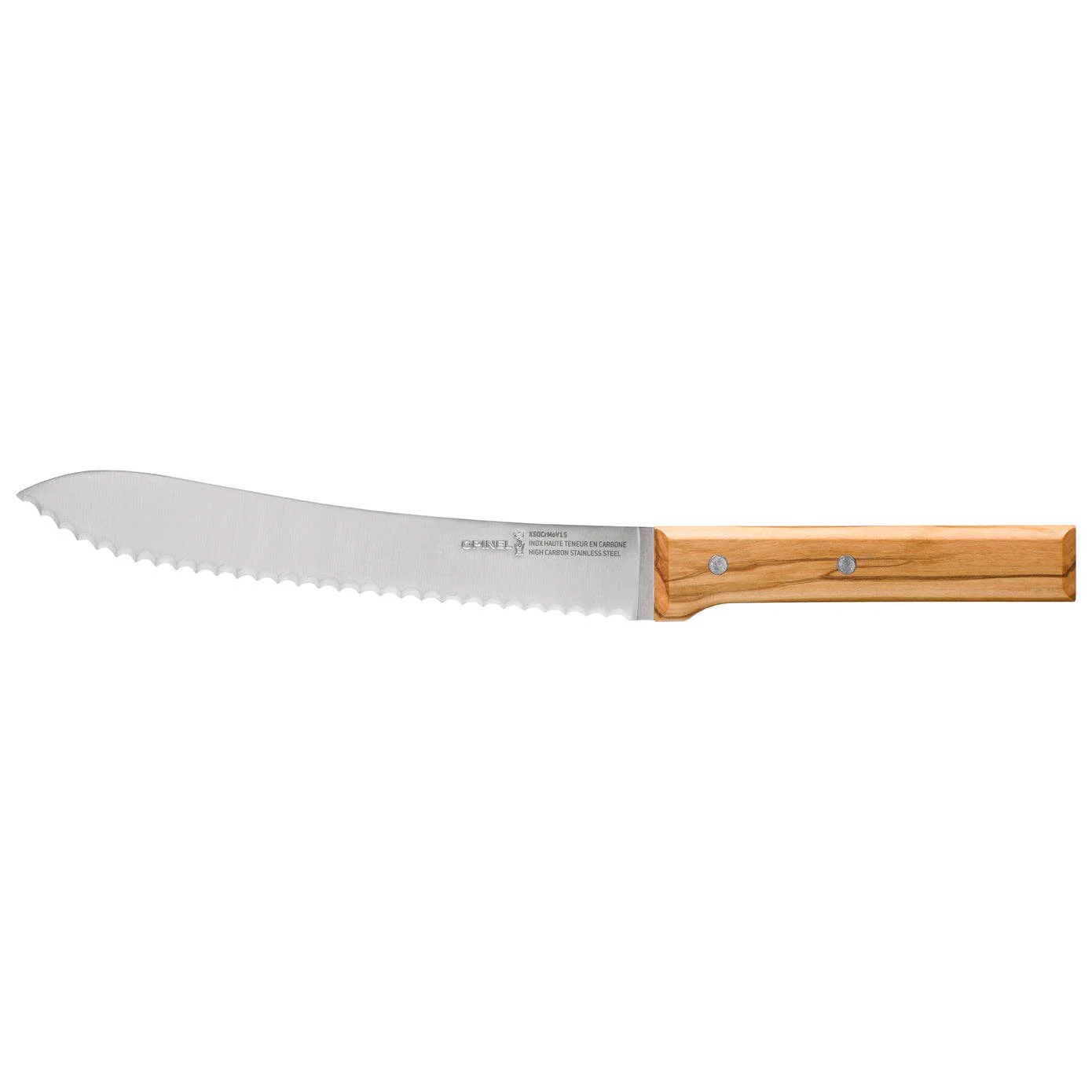 Bread Knife with Olive Wood Handle - Image 2