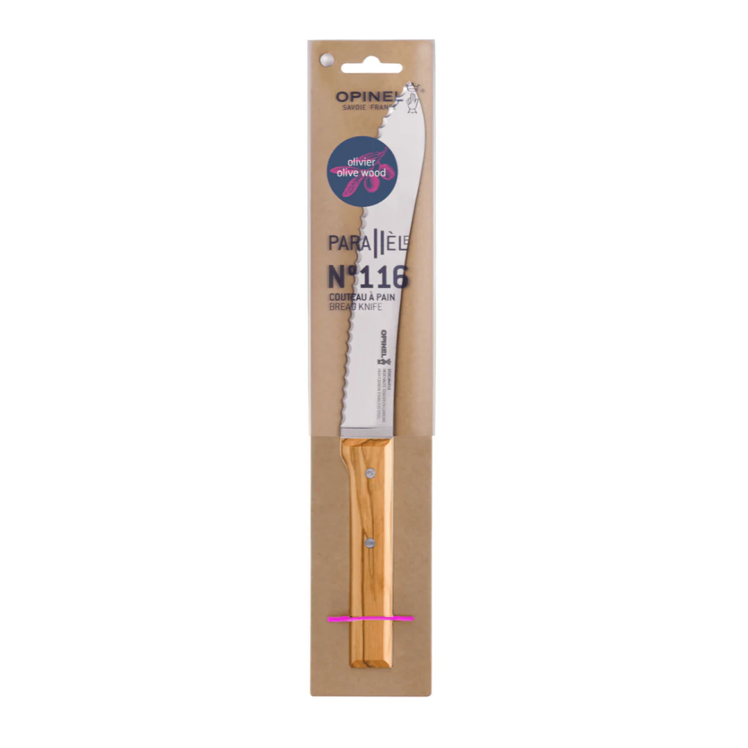 Bread Knife with Olive Wood Handle - Image 3
